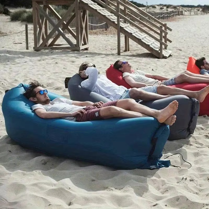 Outdoor Furniture Lounge Set - LUSQI インフレータブルラウンジャー エアソファ 極厚 折りたたみ式ソファ アウトドア