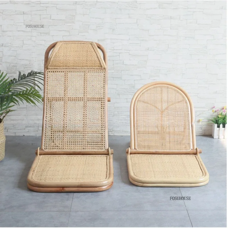 Outdoor Furniture Indonesia - # 北欧風折りたたみビーチチェア アウトドア芝生プール用背もたれ付きチェア インドネシア製本物のラタン製レジャーアウトドアチェア EE Z