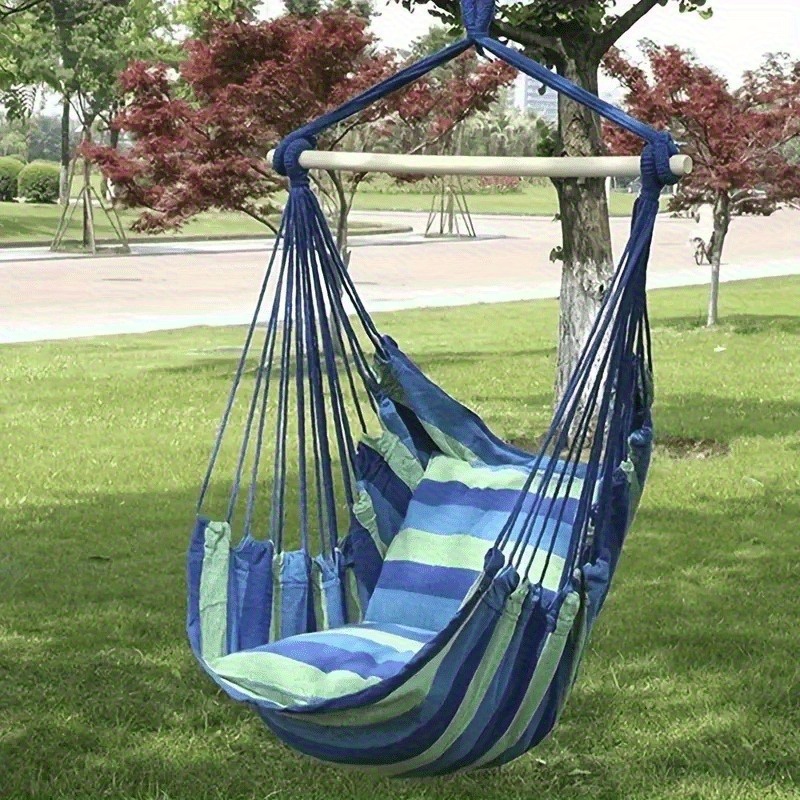 Outdoor Furniture Lounge Set - 屋外用ハンモックチェア（スイングシートとハンギングチェアデザイン） - バルコニー、ポーチ、庭、パティオでの使用に最適 - 耐裂性と通気性のある生地、設置が簡単、くつろぎやリラックスに最適、かさばるラウンジャーの省スペース代替品