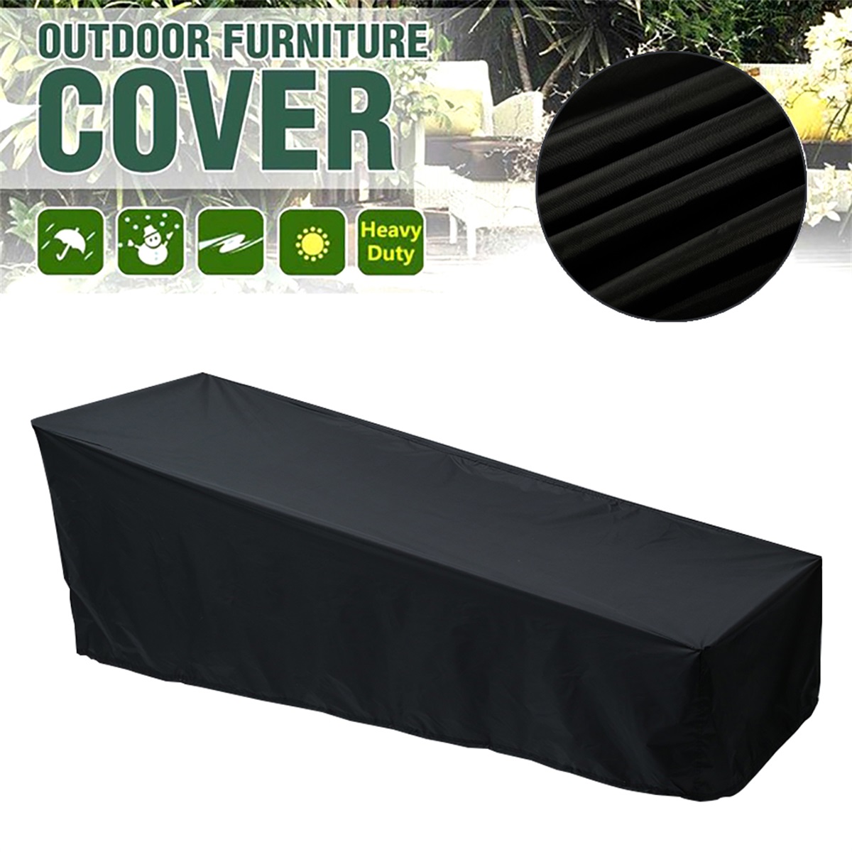 Outdoor Furniture Lounge Set - 屋外ガーデンサンベッドカバーサンラウンジャーカバーパティオ屋外ラウンジチェアリクライニングチェア保護カバー家具防水カバー