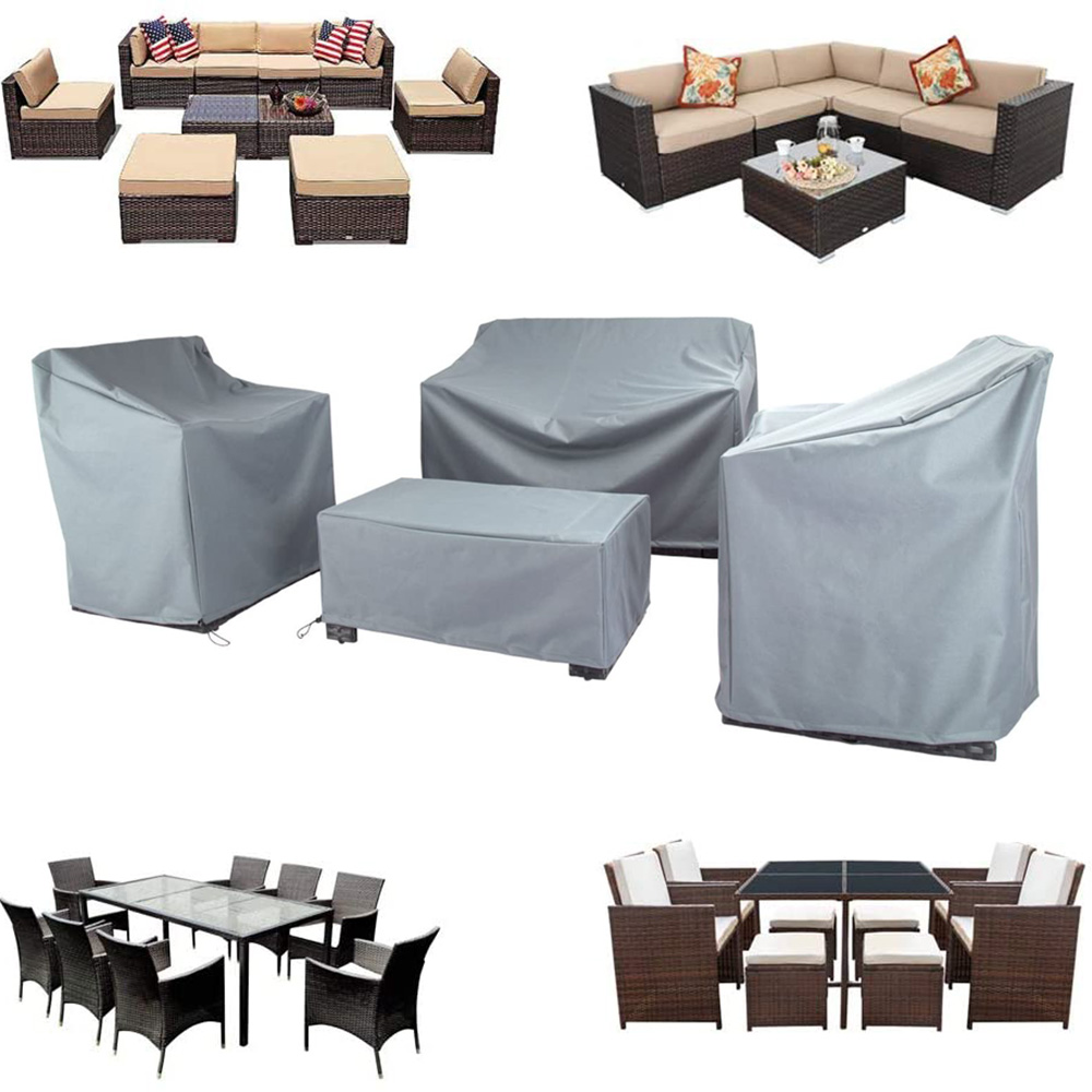 Outdoor Furniture Bali - 1-4 ピース屋外ベランダパティオガーデン家具カバーセット 210D 耐久性と耐水性生地屋外ソファカバー