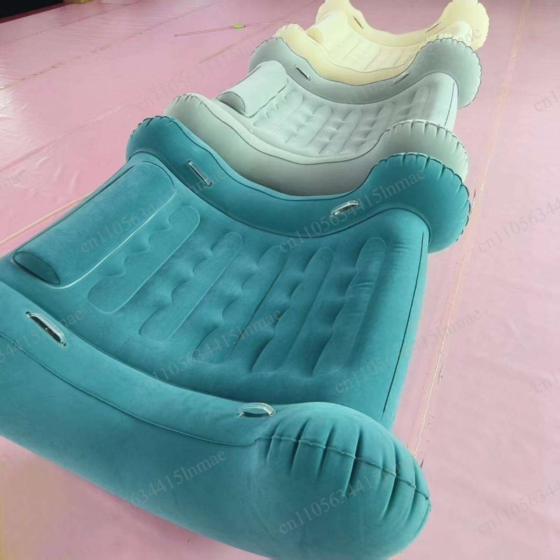 Outdoor Furniture Philippines - PVCフロッキング加工のインフレータブルロッキングソファ（アームレスト付き）、屋内外兼用レジャーロッカーラウンジチェア