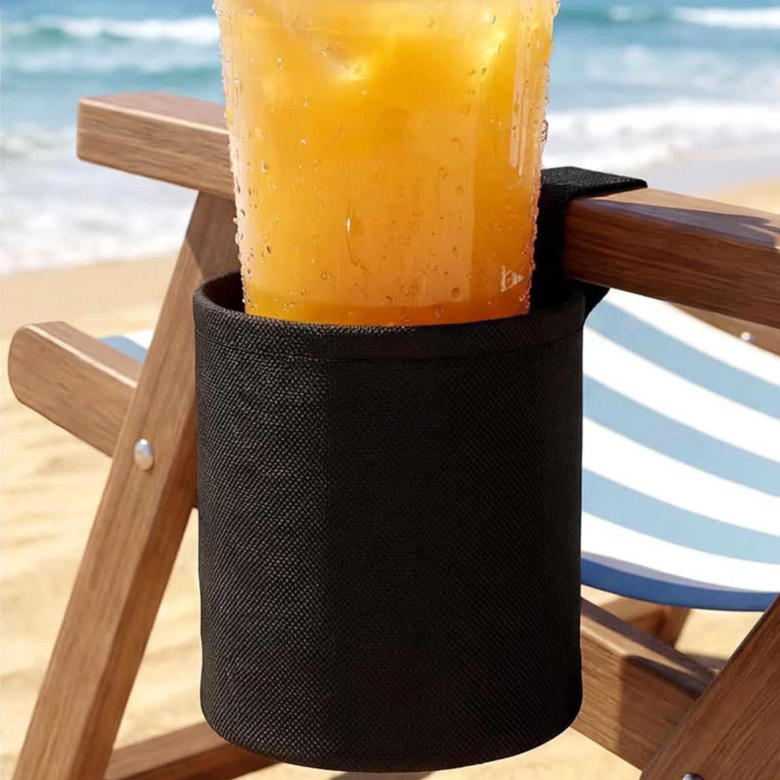 Outdoor Furniture Philippines - ビーチチェア用カップホルダー 600Dオックスフォード生地 ドリンクオーガナイザー 芝生用チェアカップホルダー 芝生、釣り、パティオ、屋外、水筒、プール用