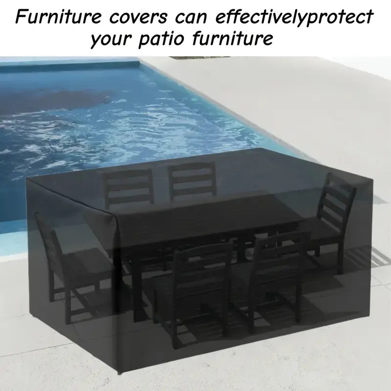 Outdoor Furniture Sofa - 頑丈な防風ガーデン家具カバー - UV耐性、耐久性のあるオックスフォードポリエステル製屋外パティオプロテクター（ラタンソファ用）