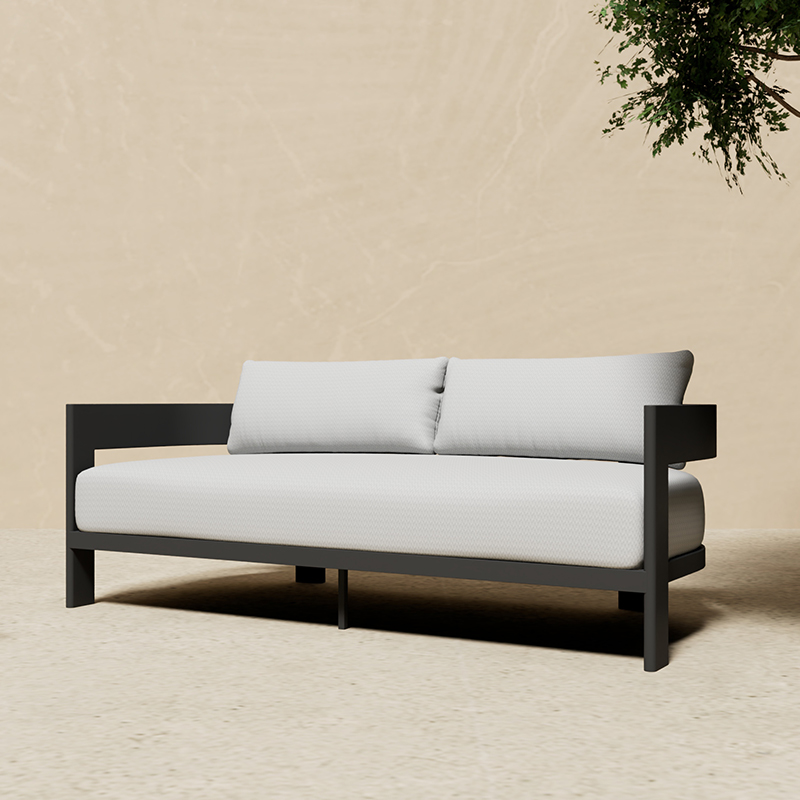 モダンなアルミ製屋外ソファセット、L字型ラウンジチェア、ガー - Outdoor Furniture Teak のレビューと価格