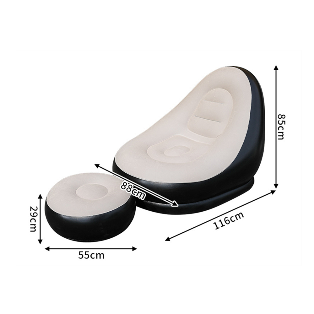 怠惰なソファソファインフレータブルチェア折りたたみリクライニ - Outdoor Furniture Recliner Set のレビューと価格