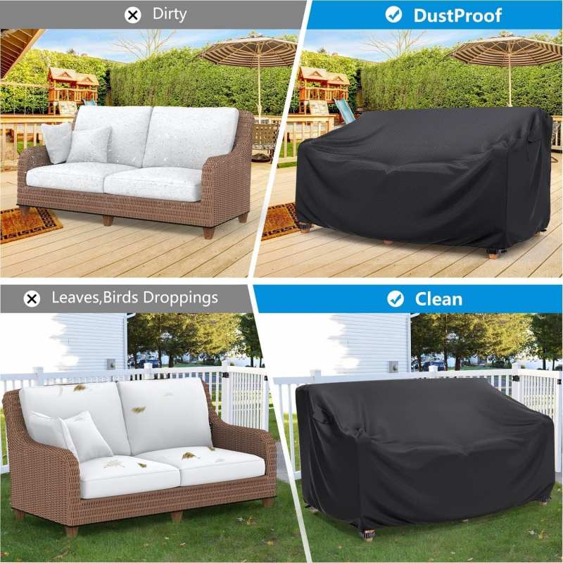10サイズの頑丈な屋外用ダブルソファカバー、全天候型テラス家 - Outdoor Furniture Sofa のレビューと価格