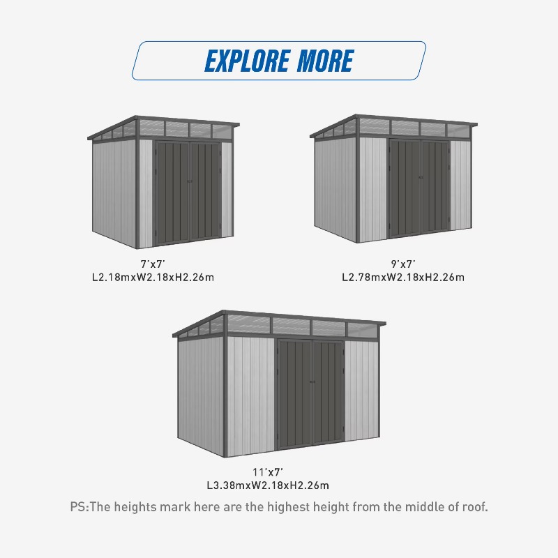 D2833 3M×3M高性能金属製工具収納庫 グリーン 防水 - Outdoor Furniture Metal のレビューと価格