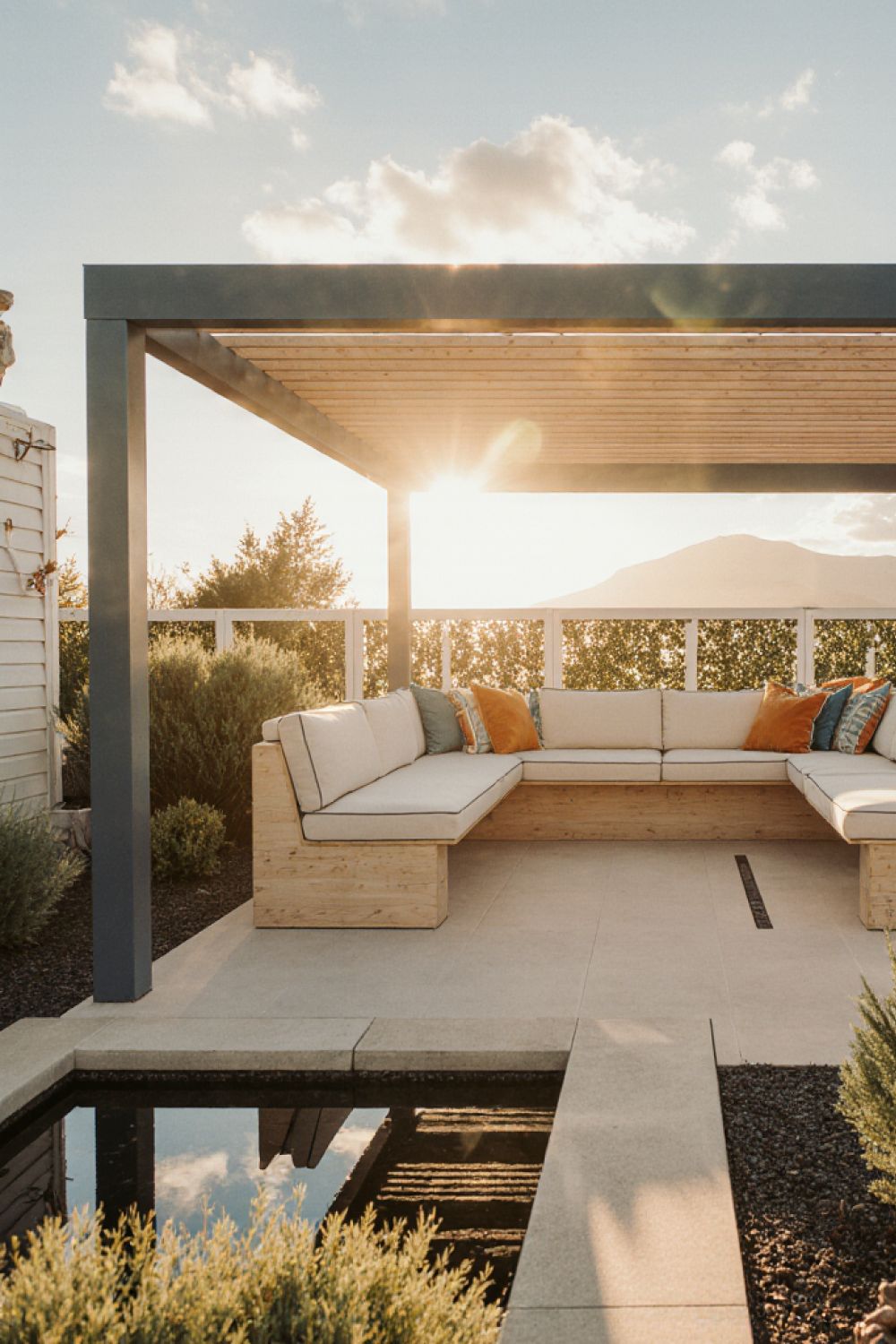 屋外カーポートパビリオン、ルーバー付き日よけパーゴラ、LED - Outdoor Furniture Metal のレビューと価格