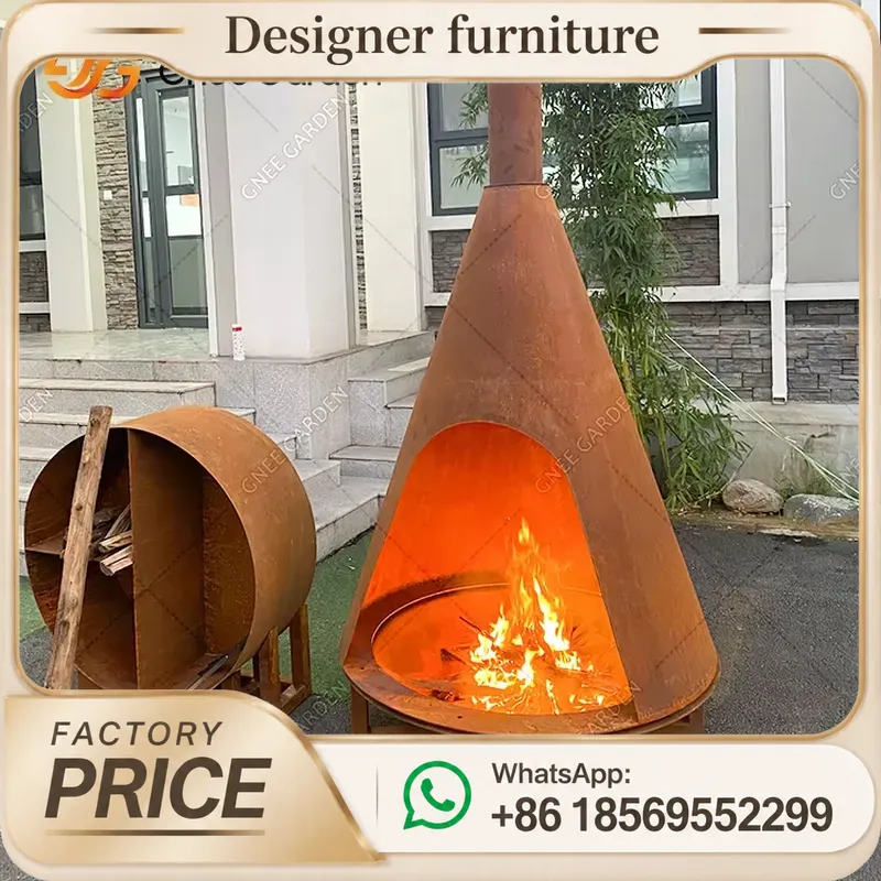 煙突付きポータブル木質ペレットストーブ、モダンな暖房器具、ア - Outdoor Furniture Metal のレビューと価格