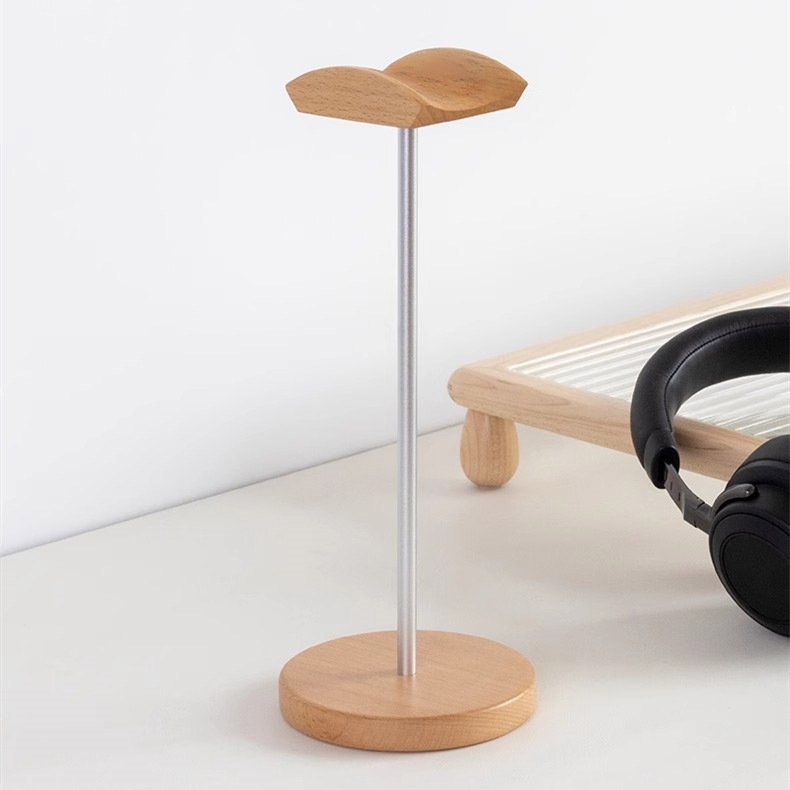 ブラックウォルナット材とアルミニウム製ヘッドホンスタンド、天 - Outdoor Furniture Aluminium のレビューと価格