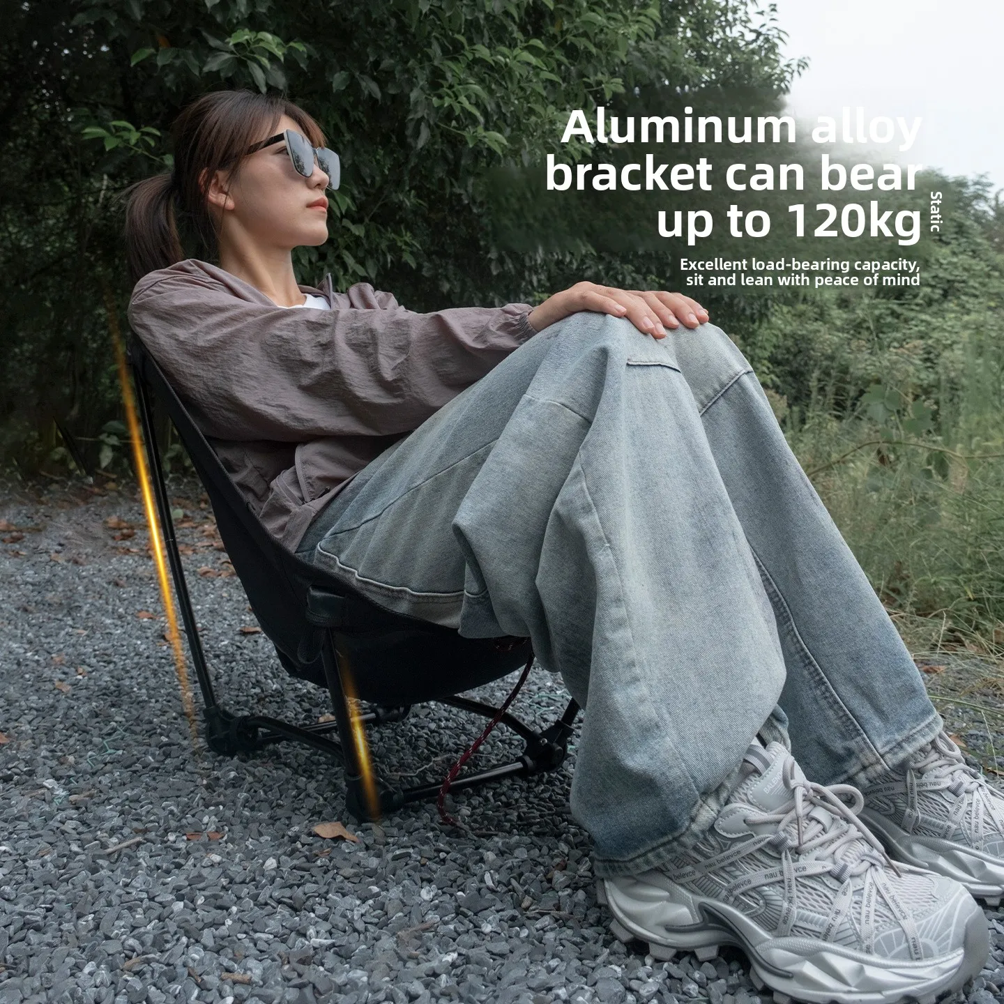 ムーンチェア、アウトドア用キャンプチェア、釣り用チェア。通気 - Outdoor Furniture Aluminium のレビューと価格