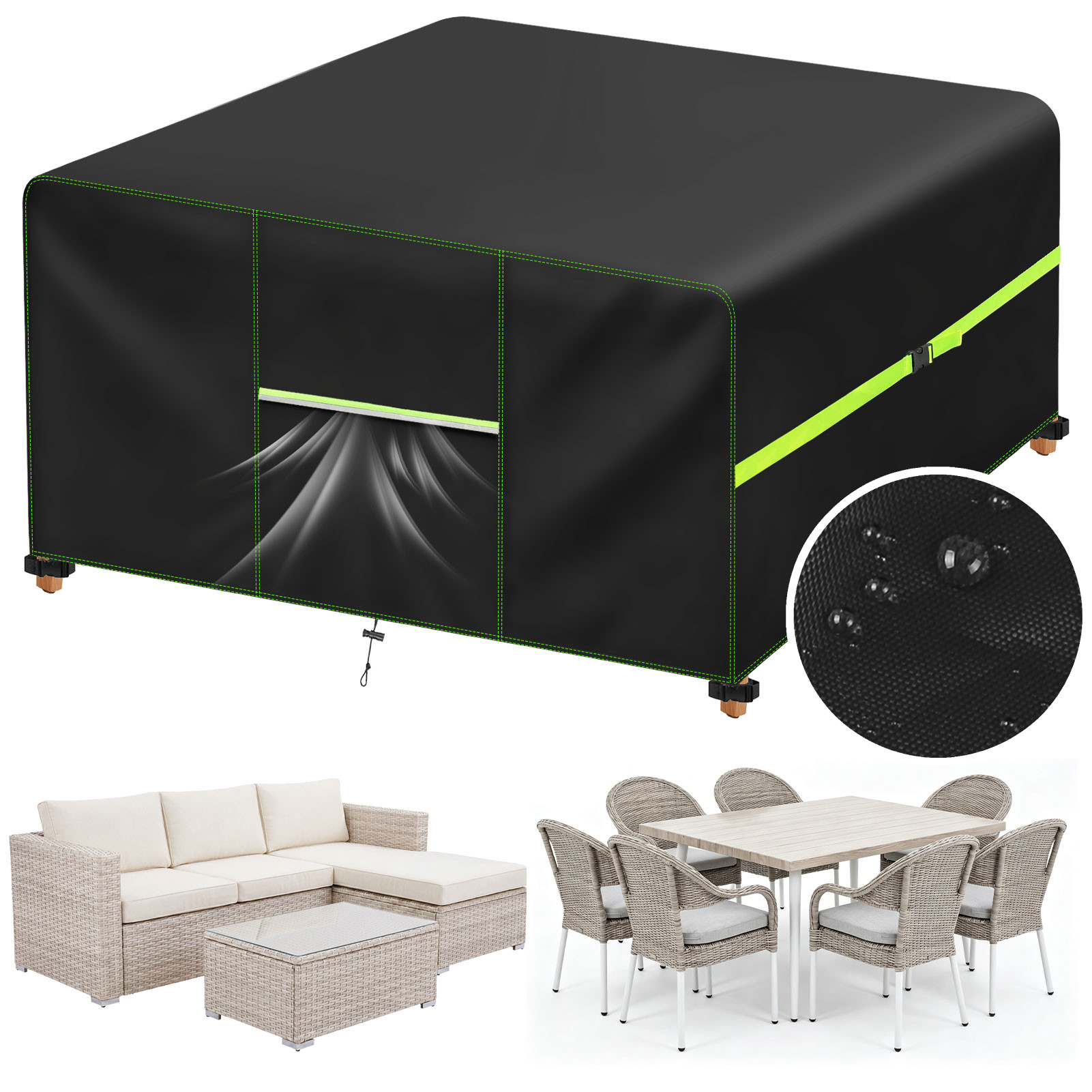 ガーデン家具カバー エアベント付き 防水パティオ籐ソファテー - Outdoor Furniture Bali のレビューと価格