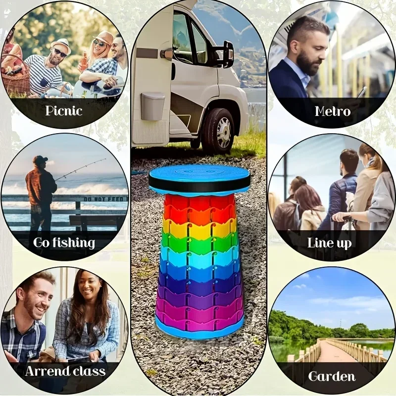 レインボー伸縮式キャンプスツール ポータブル 厚手 折りたた - Outdoor Furniture Philippines のレビューと価格