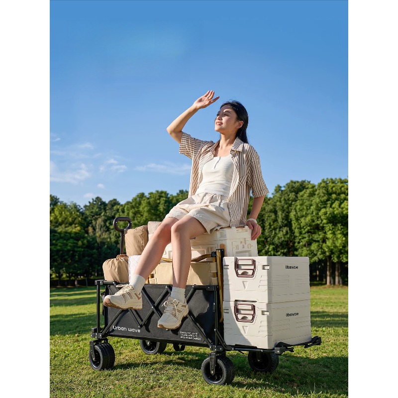 折りたたみ式キャンプワゴン、屋外用、コンパクトに収納可能、リ - Outdoor Furniture Metal のレビューと価格