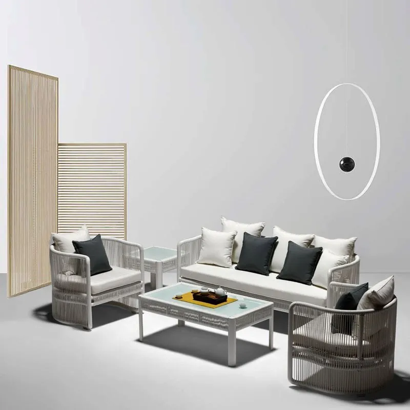 屋外ラタンソファセット パティオガーデン家具 耐候性ウィッカ - Outdoor Furniture Teak のレビューと価格