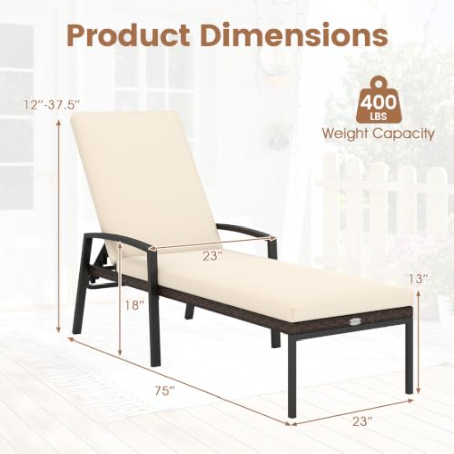 屋外用パティオ家具セット：ラタン製ラウンジチェア、ベージュ、 - Outdoor Furniture Lounge Set のレビューと価格