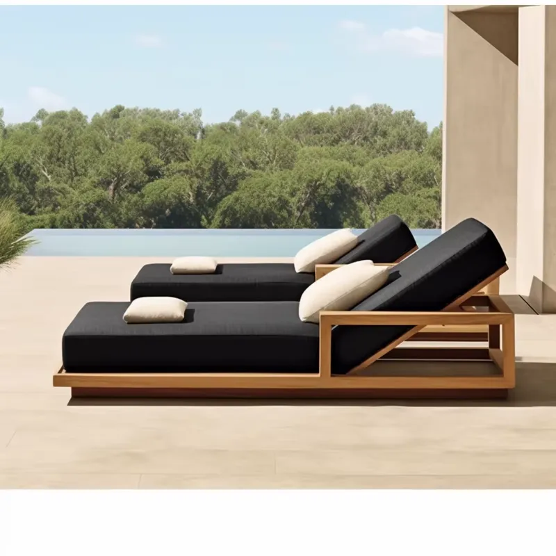 ホットセール ビーチサンベッド プール チーク材 ラウンジチ - Outdoor Furniture Teak のレビューと価格