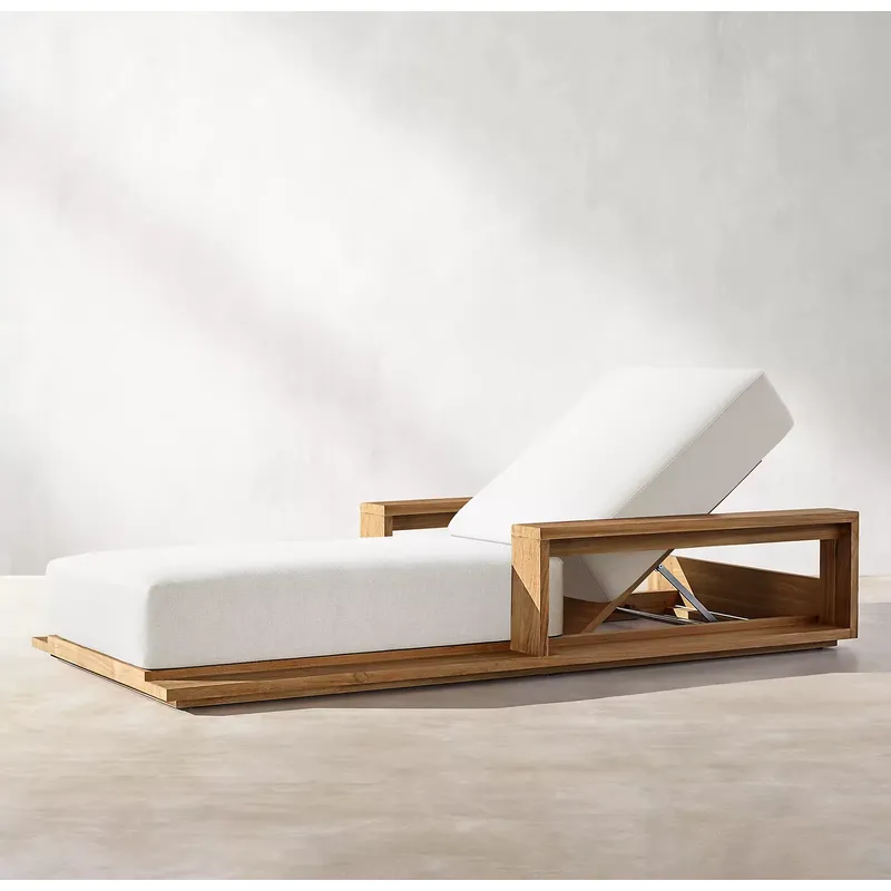 ホットセール ビーチサンベッド プール チーク材 ラウンジチ - Outdoor Furniture Teak のレビューと価格