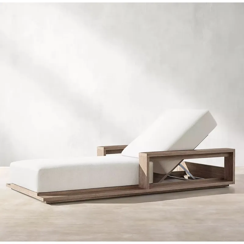 ホットセール ビーチサンベッド プール チーク材 ラウンジチ - Outdoor Furniture Teak のレビューと価格