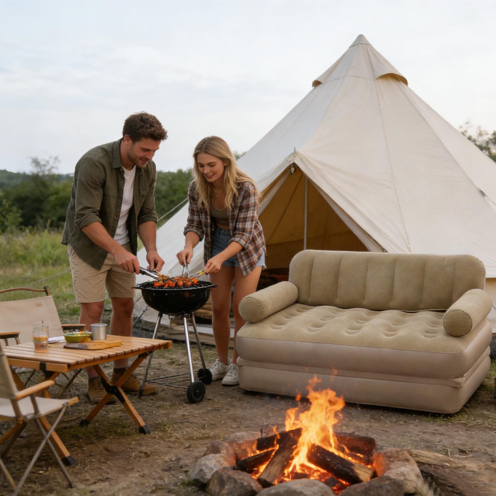 エアソファ エアポンプ付き 折りたたみベッド エアーカウチ  - Outdoor Daybed Furniture のレビューと価格