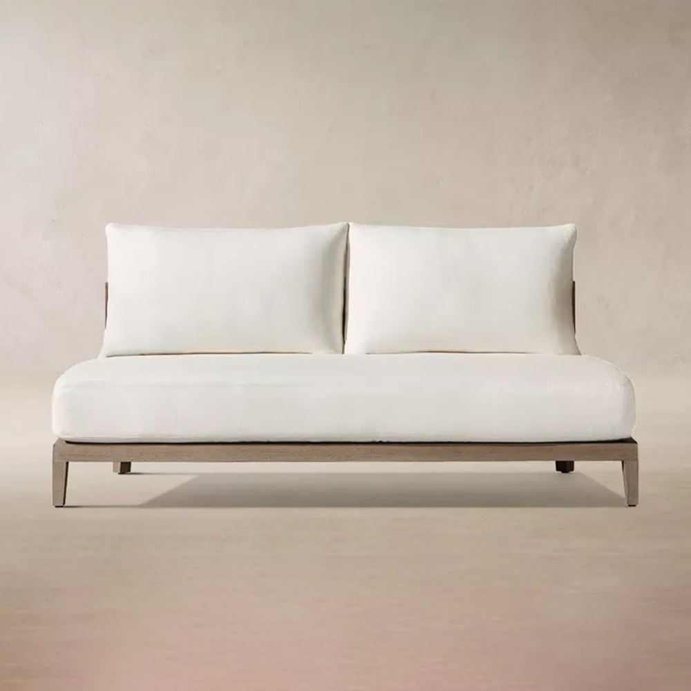 高級カスタムチーク製ガーデンソファセット、耐候性のある無垢材 - Outdoor Furniture Teak のレビューと価格