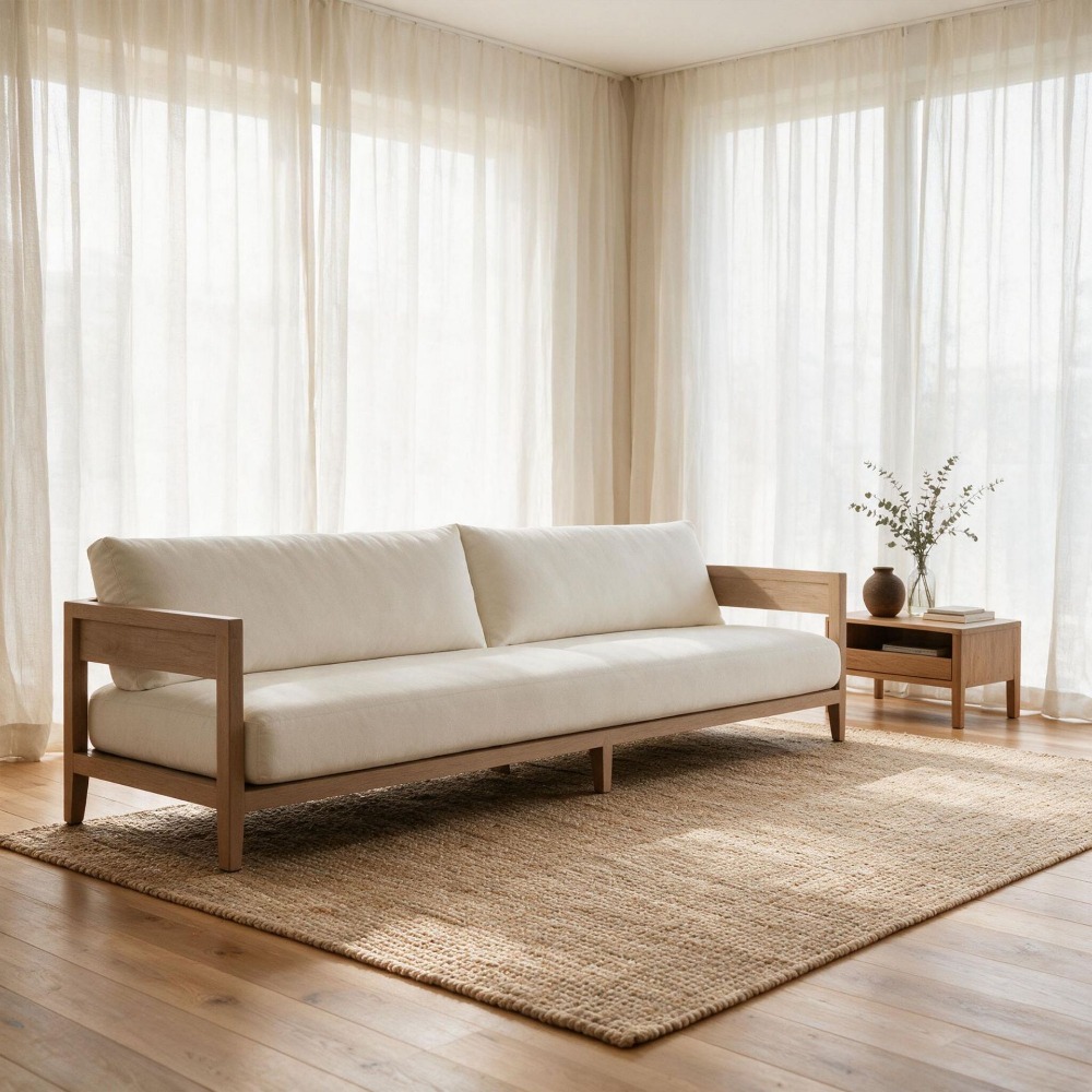 高級カスタムチーク製ガーデンソファセット、耐候性のある無垢材 - Outdoor Furniture Teak のレビューと価格