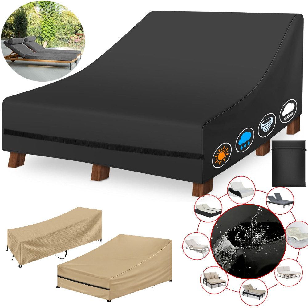 防水ダブル/シングルワイドパティオ長椅子カバー屋外籐製デイベ - Outdoor Daybed Furniture のレビューと価格