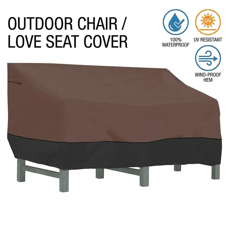 頑丈なパティオ用ダブルソファチェアカバー、バックルと引き紐付 - Outdoor Furniture Sofa のレビューと価格