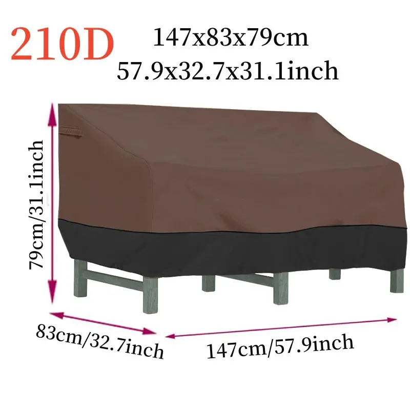 頑丈なパティオ用ダブルソファチェアカバー、バックルと引き紐付 - Outdoor Furniture Sofa のレビューと価格