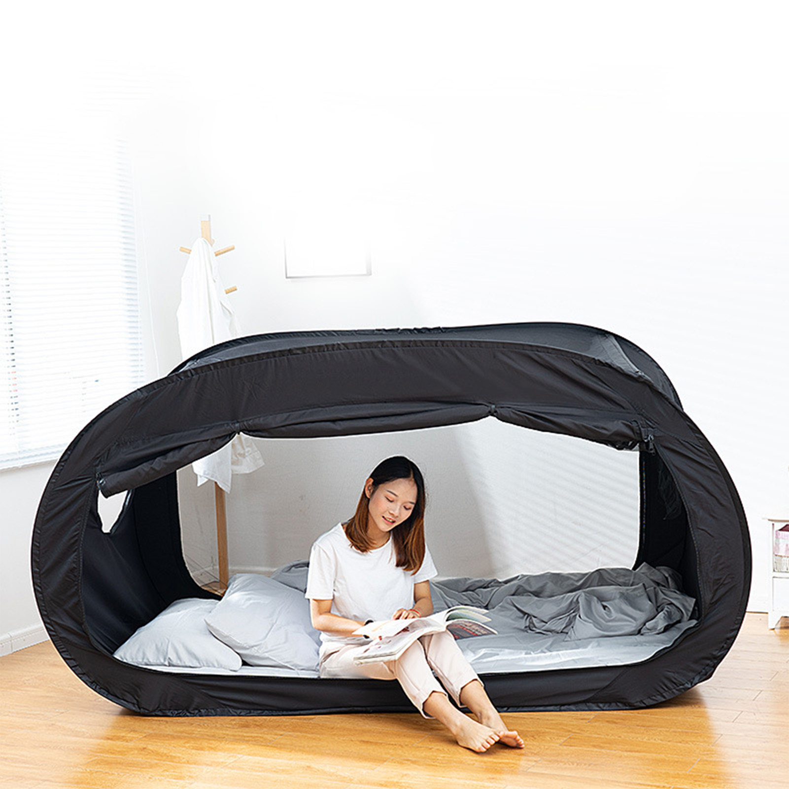 子供と大人のための完全に囲まれた屋内ベッドテント,屋外折りた - Outdoor Daybed Furniture のレビューと価格