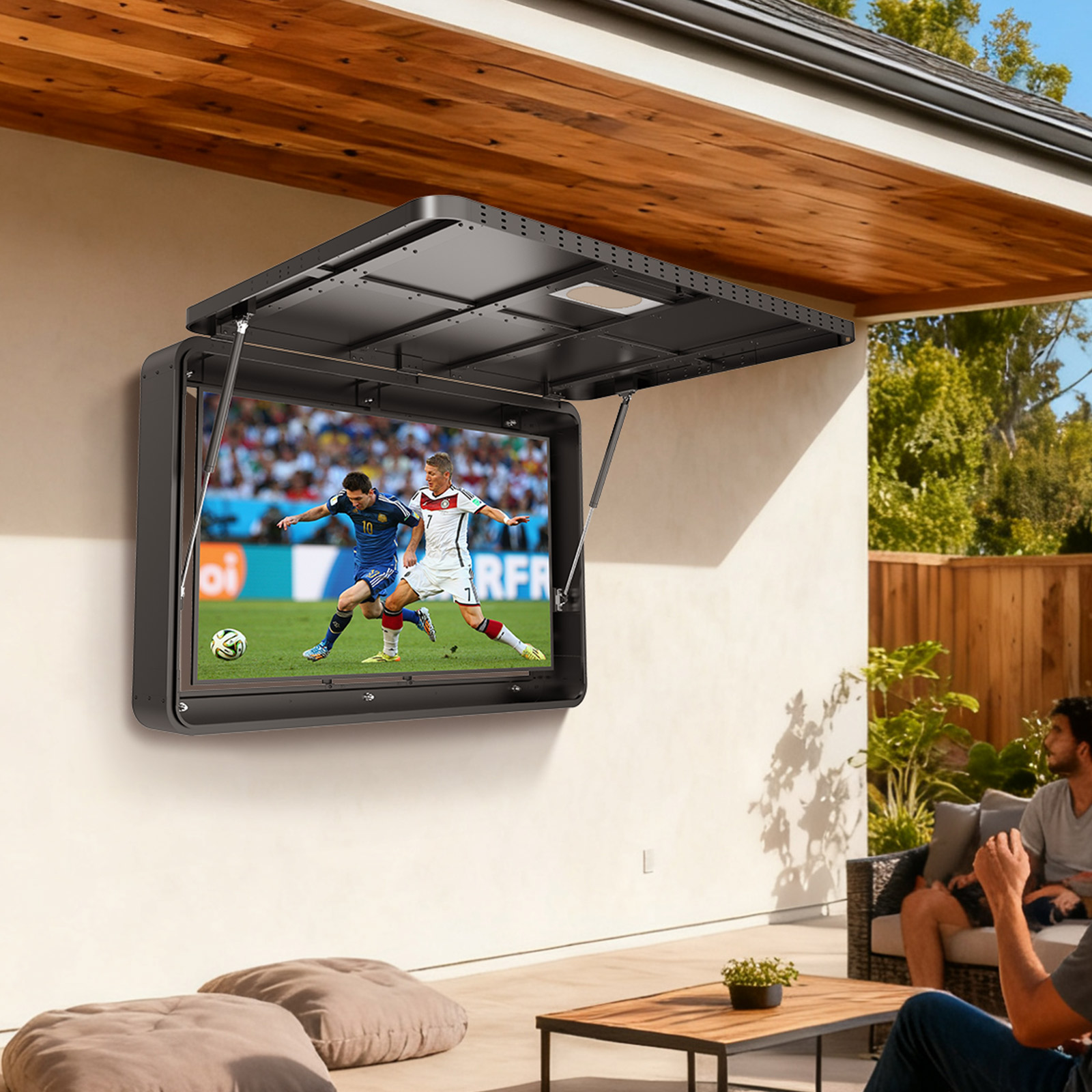 米国製55インチ金属製屋外テレビ筐体、メリークリスマス用、ガ - Outdoor Furniture Metal のレビューと価格