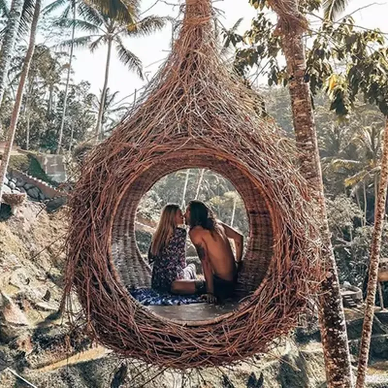 スイングアウトドアバリ風景ハンギング北欧ラタンハンギングチェ - Outdoor Furniture Bali のレビューと価格