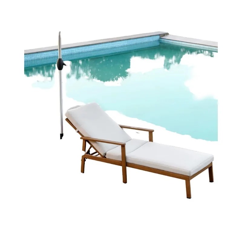 モダンで耐久性のあるチーク材の屋外家具セット、防水生地のクッ - Outdoor Furniture Recliner Set のレビューと価格