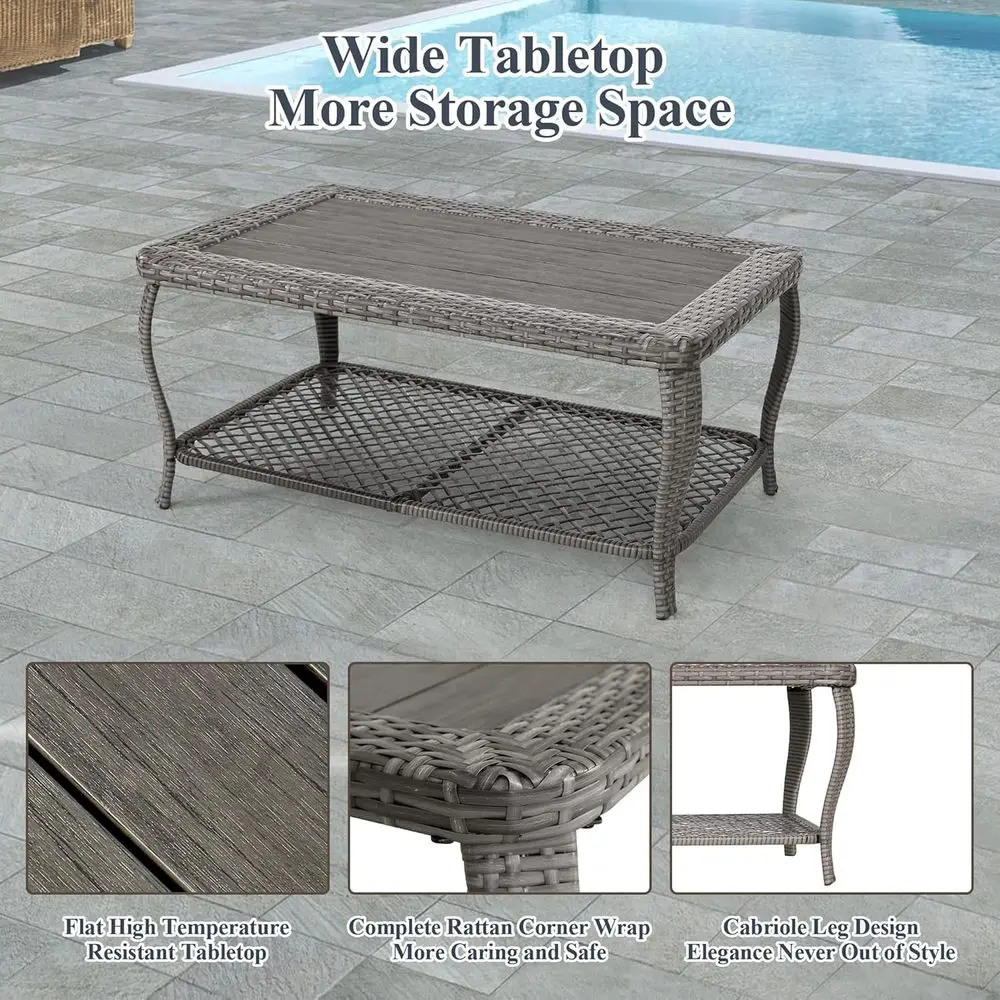 6点セットのグレーの屋外用籐製パティオ家具セット（セクショナ - Outdoor Furniture Lounge Set のレビューと価格